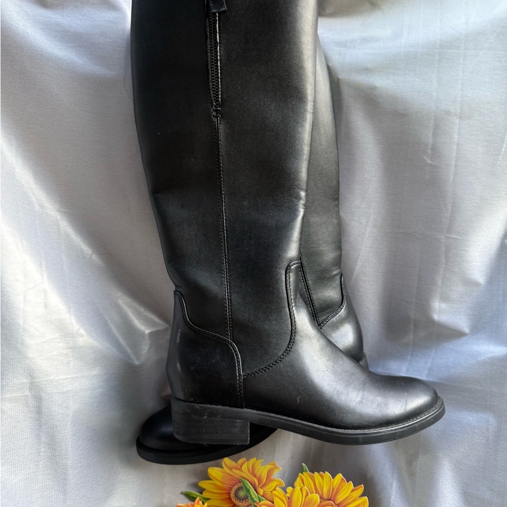 ☔️ COLLEGE AQUA Riding Boots 👢 🐎 EUC low heel - Picture 3 of 15